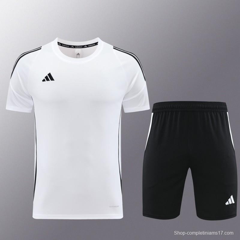 2024 Adidas White Short Sleeve Jersey+Shorts