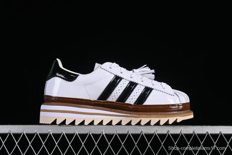 Adidas Clot x Superstar White Black Shell Toe Casual Sneakers - IH3132