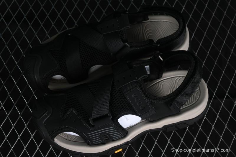 ECCO Offroad Series 2024 Summer Men's Casual Sandals with Soft Leather Upper and Mesh Panels - 63131501001