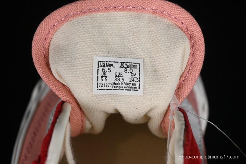 Vans Old Skool Reissue 136 High-End Pink Canvas Vulcanized Shoes with Detachable Lightweight Anti-Fatigue Insole - VN000MT6DWB