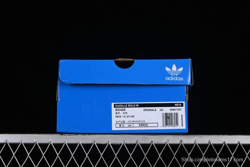 Adidas Originals Gazelle Bold IE0428 Low-Top Sneakers with Thick Sole for Casual Wear, Anti-Slip and Durable - IE0428