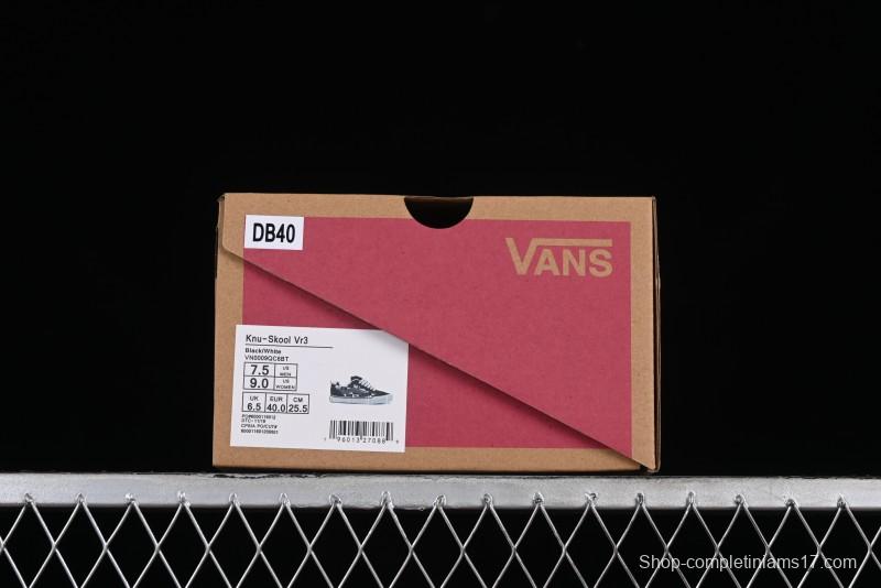 Vans Classics Knu Skool Checkerboard Graffiti Chunky Tongue Skate Shoes - VN0009QC6BT