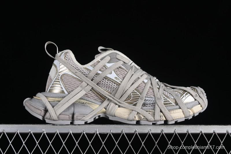 Balenciaga Phantom Sneaker 10th Generation Lace-Up Running Shoes with Transparent Heel Strap - W3XLL9191