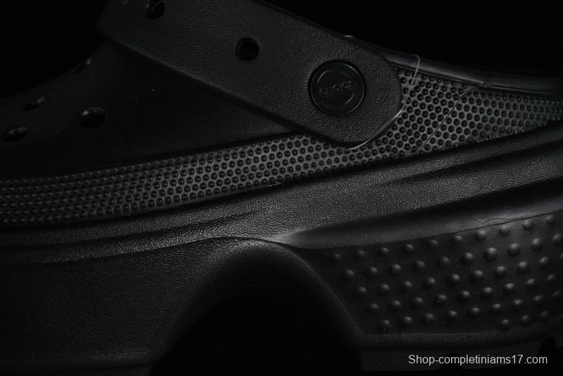 Crocs Classic Clog Retro Beach Sandals with Adjustable Heel Strap and Thick Sole - B.D4