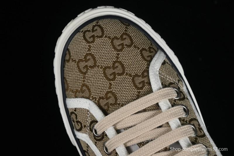 Gucci Tennis 1977 Print Sneaker Retro Casual Canvas Shoes - 02JPO9064