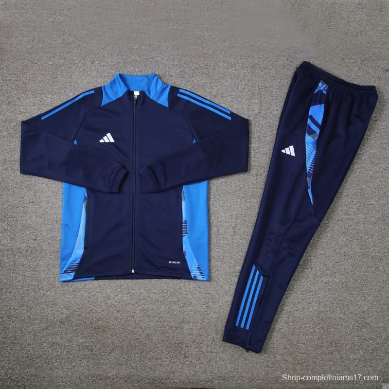 24/25 Adidas Navy/Blue Full Zipper Jacket +Long Pants