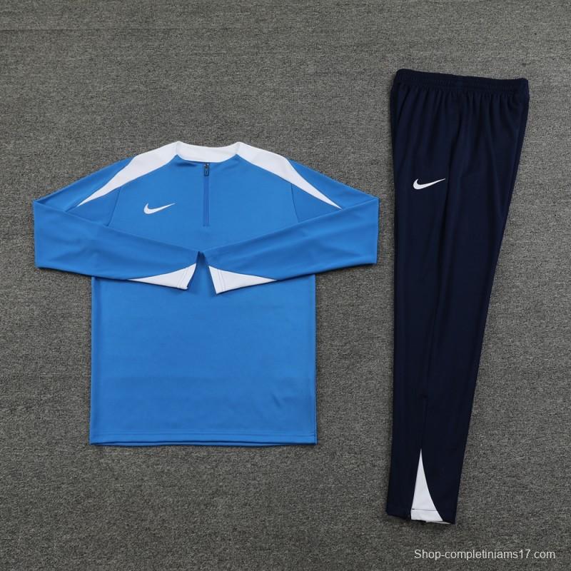 24/25 Nike Blue Half Zipper Jacket+Long Pants