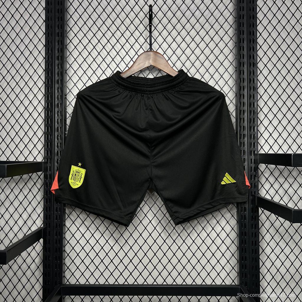 2024 Spain Euro Goalkeeper Black Shorts