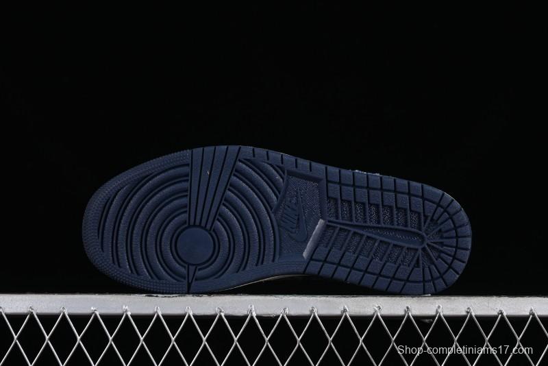 Nike Air Jordan 1 Low OG SP Travis Scott x Fragment Design Retro Sneakers with Reverse Swoosh - SJ2068-004