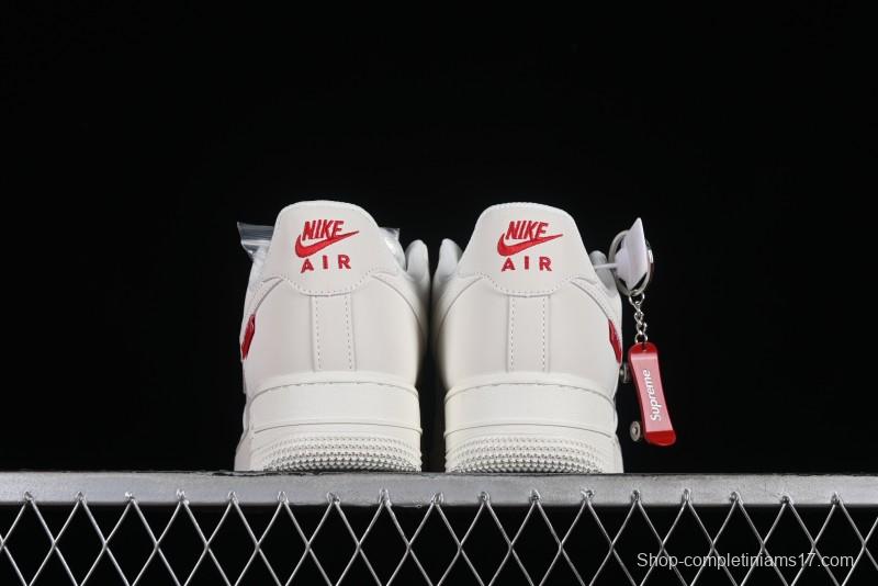 Supreme x Nike Air Force 1'07 Low Off-White Casual Skate Shoes with Zoom Air Cushion - HD1968-007