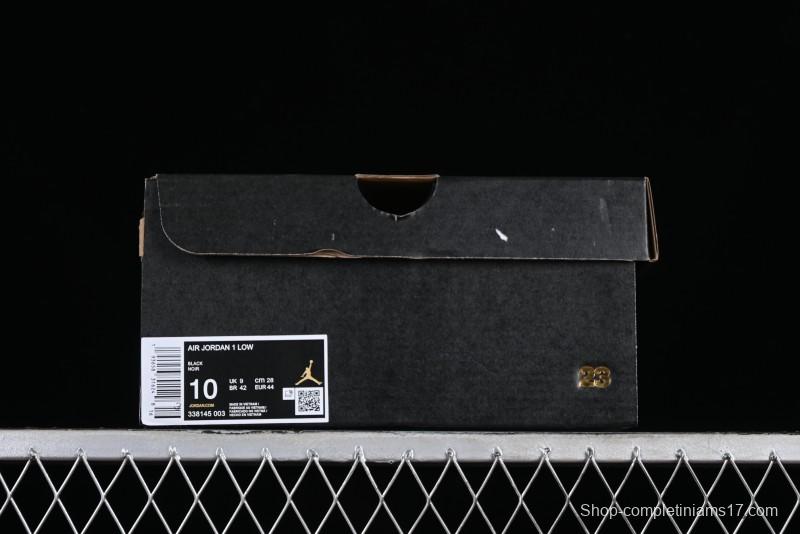 Nike Air Jordan 1 Low AJ1 Black Green Low Top Lifestyle Basketball Shoes - 338145-003