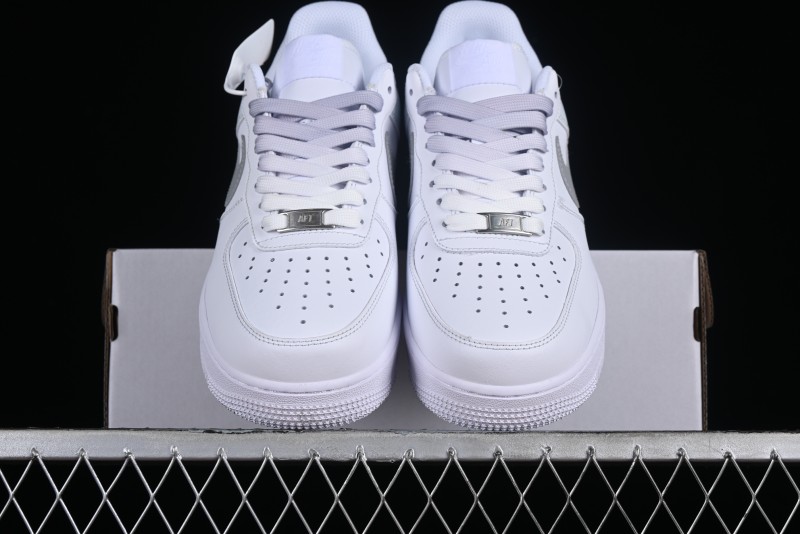 Nike Air Force 1 '07 Low Customized Anime Theme Gradient Grey Swoosh Casual Sneakers - FN0366-102