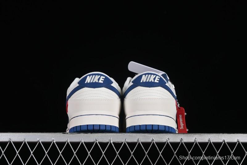 Supreme x Nike SB Dunk Low Casual Skate Shoes with Zoom Air Cushion - DQ1098-335