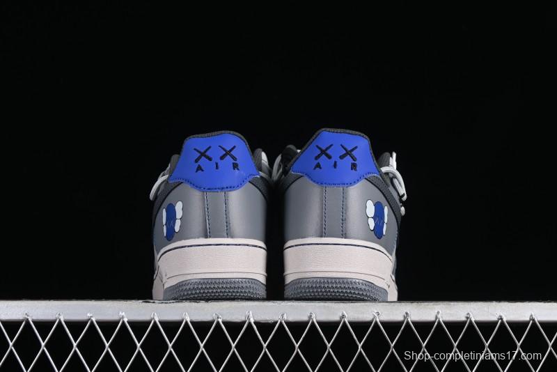 Nike Air Force 1 '07 Low Custom Strap Casual Sneakers with Kaws Collaboration - KS6869-333