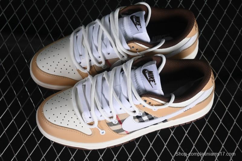 Nike Dunk Low Plaid Variation Retro SB Lace-Up Low-Top Casual Sneakers - DD1503-124
