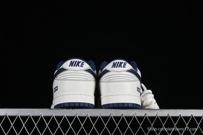 Supreme x Nike SB Dunk Low Deep Blue Colorway Low-Top Casual Skate Shoes - RM2308-238