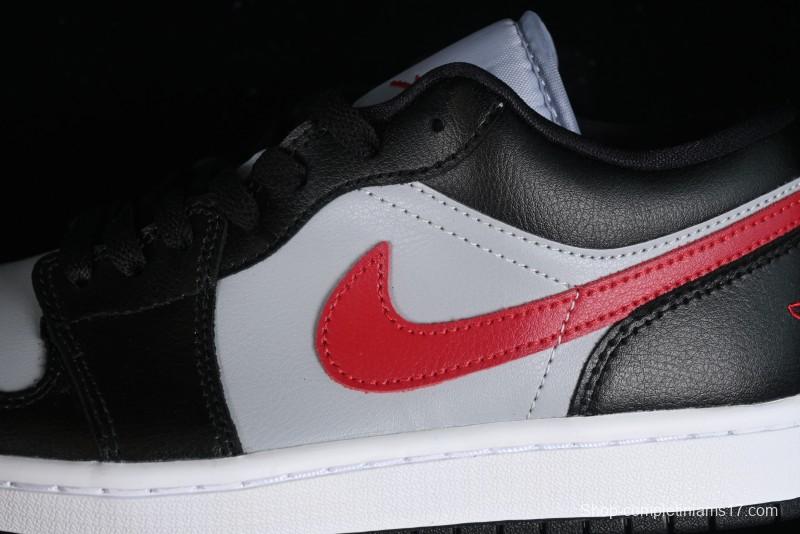 Nike Air Jordan 1 Low AJ1 Black Grey Red Hook Low-Top Culture Basketball Shoes - DC0774-062