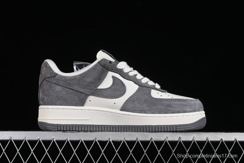 Nike Air Force 1 '07 Low LV Collaboration - Beige Grey Pigskin Casual Sneakers - HD1968-011