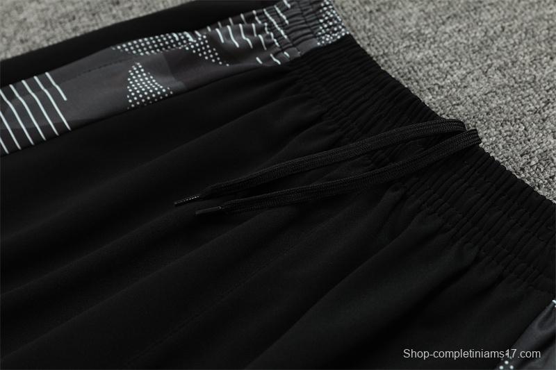 2024 Algeria Black Half Zipper Jacket+Long Pants