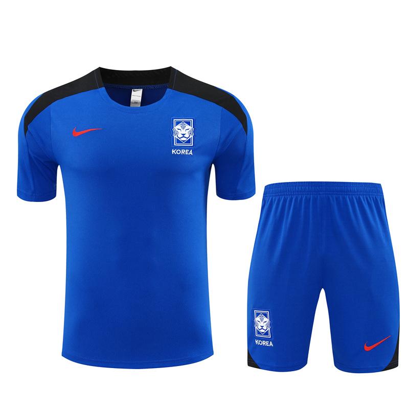 2024 South Korea Blue Short Sleeve Jersey+Shorts