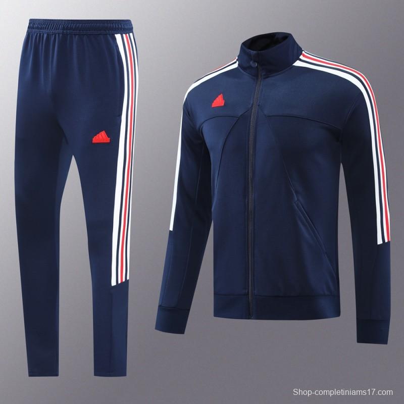 2024 Adidas Blue Full Zipper Jacket +Long Pants