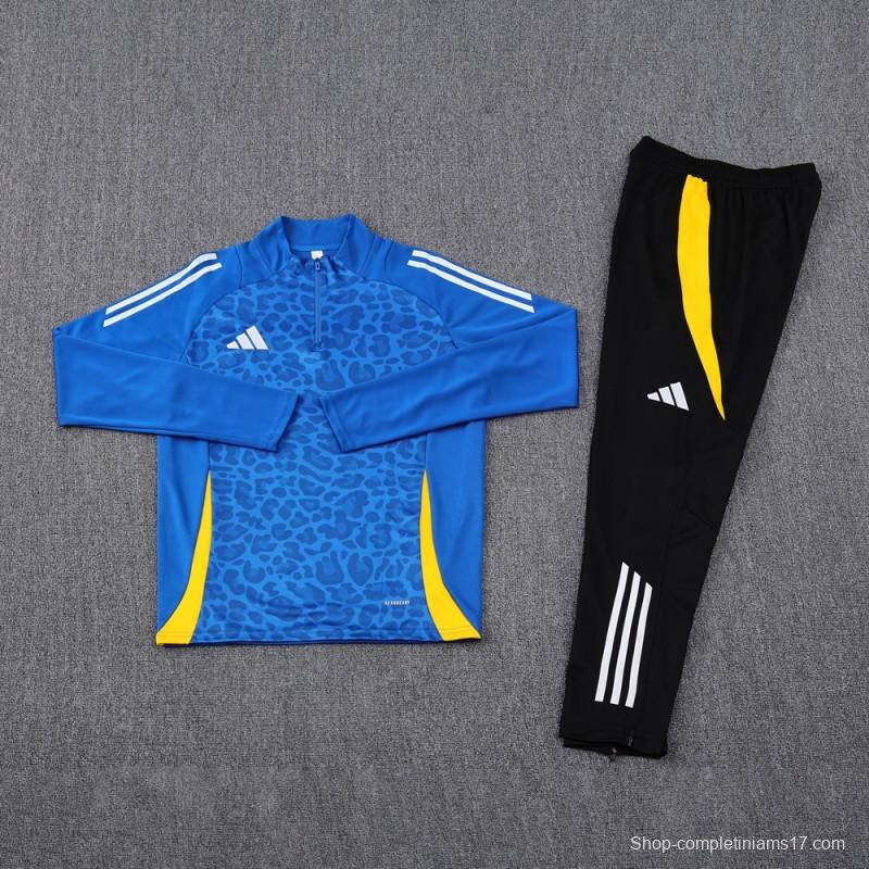 2024 Adidas Blue Half Zipper Jacket+Long Pants