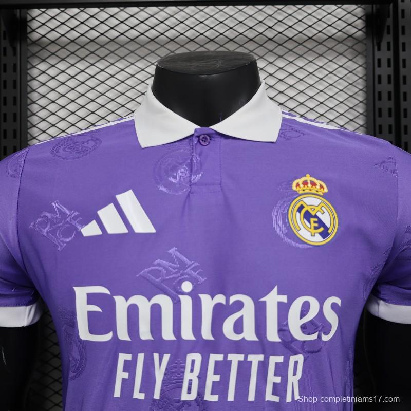 Player Version 24/25 Real Madrid Purple Pre-Match Jersey