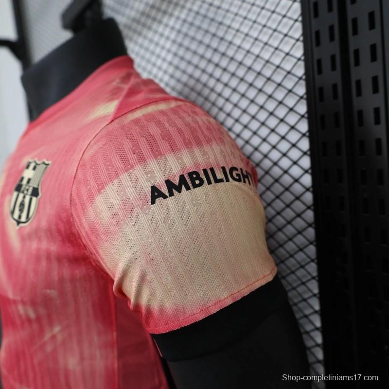 25/26 Player Version Barcelona 125th Anniversary Pink Special Edition Jersey