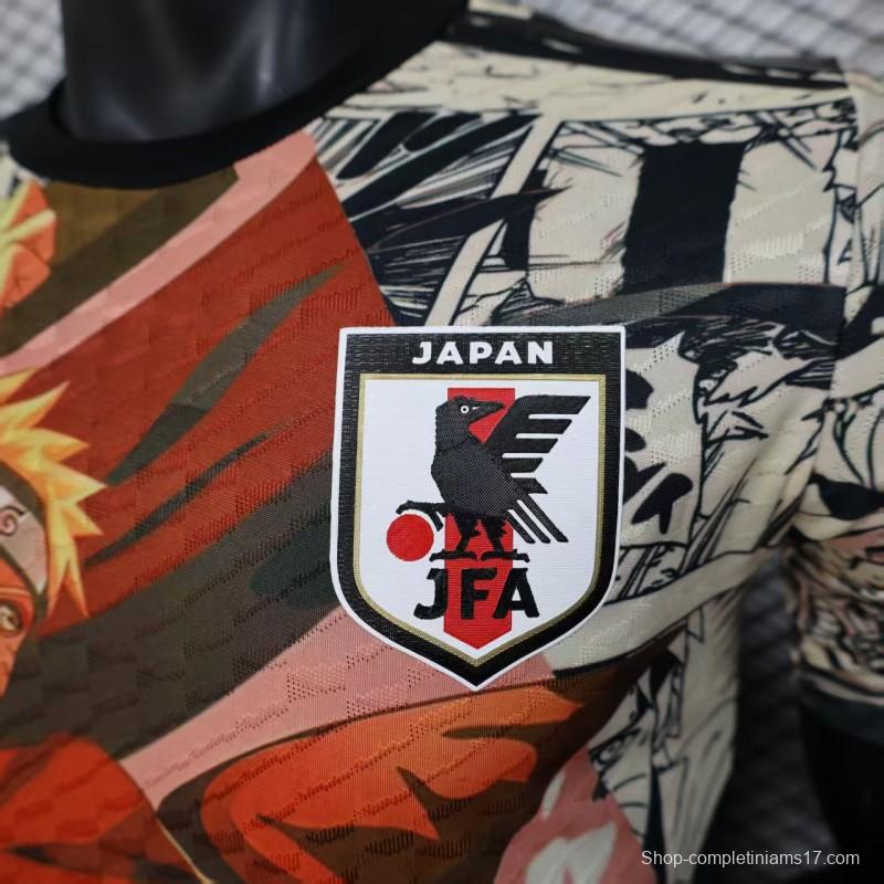 Player Version 2025 Japan White with Naruto Anime Character Graphic Jersey