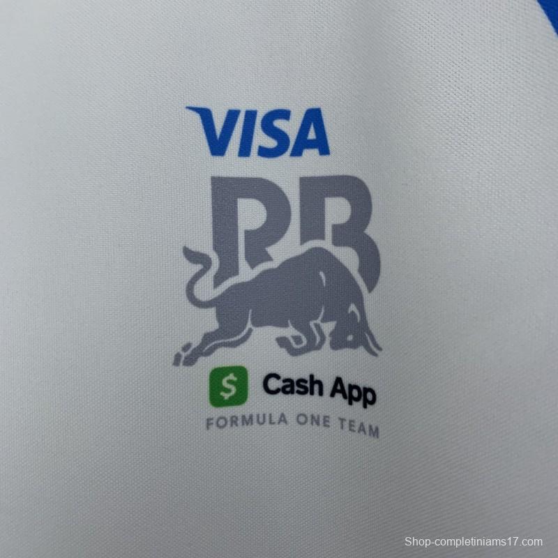2025 F1 Formula RedBULL White/Blue T-Shirt