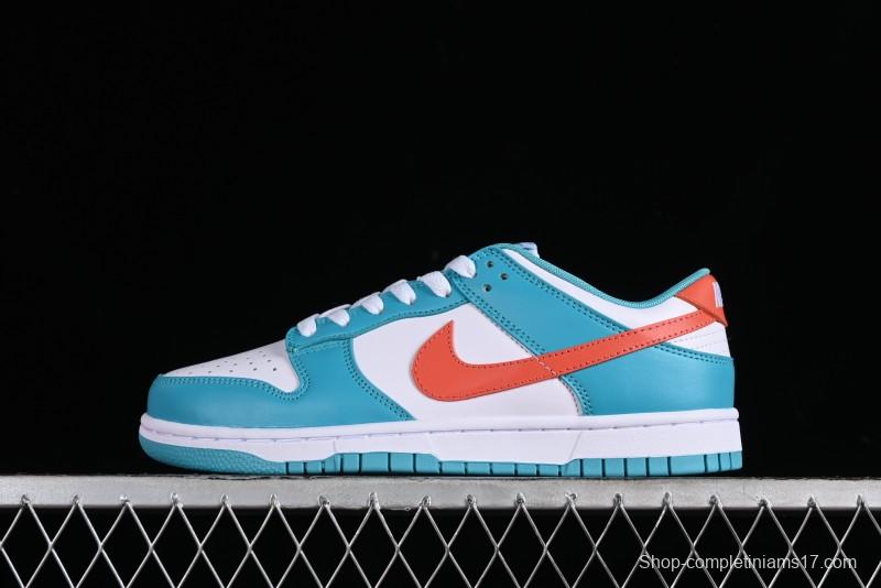 Nike SB Dunk Low Casual Skate Shoes in White Green Orange - DV0833-102