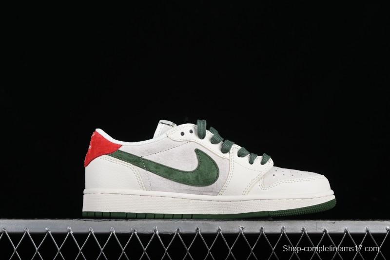 Nike Travis Scott x Fragment Design x Air Jordan 1 Low OG SP AJ1 LV Collaboration Sneakers - XY2688-102