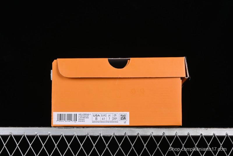 Nike Travis Scott x Fragment Design x Jordan Air Jordan 1 Low OG SP AJ1 LV Beige Brown Print Casual Sneakers - LJ5188-006