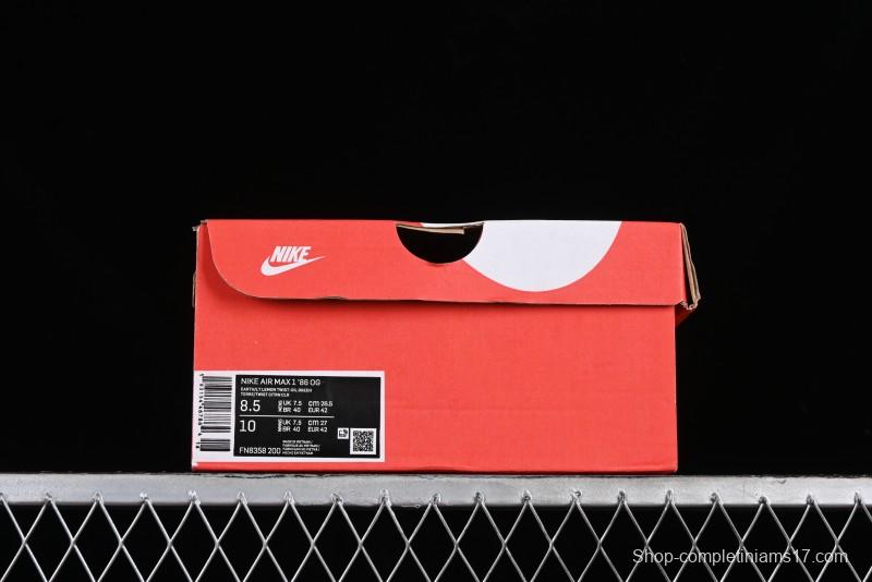 Nike Air Max 1 Retro Running Shoes with Half-Sole Air Cushion - FN8358-200