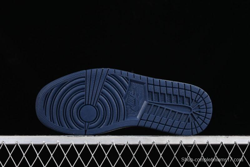 Nike Travis Scott x Fragment Design x Air Jordan 1 Low OG SP AJ1 LV Collaboration Deep Blue Low-top Casual Sneakers - LX1988-103