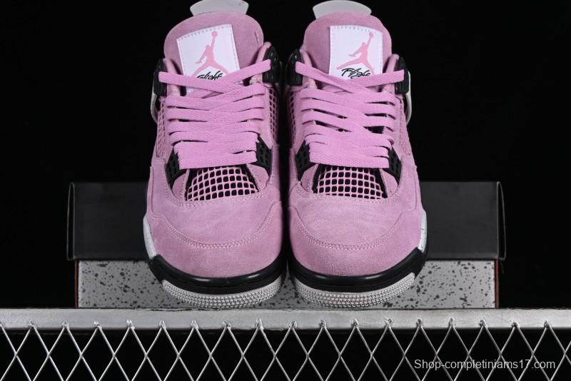 Nike Air Jordan 4 Retro Sneakers in Orchid Pink with Cement Grey Accents - AQ9129-501