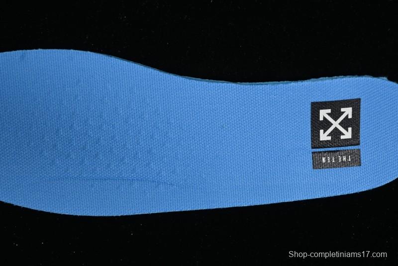 Nike Off White x Air Force 1 Low OW Collaboration Transparent Blue Casual Sneakers - AO4606-400