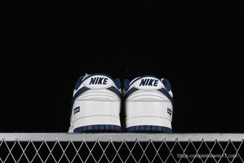Nike Supreme x SB Dunk Low Collaboration Dark Blue Colorway Low-Top Casual Skate Shoes - RM2308-238