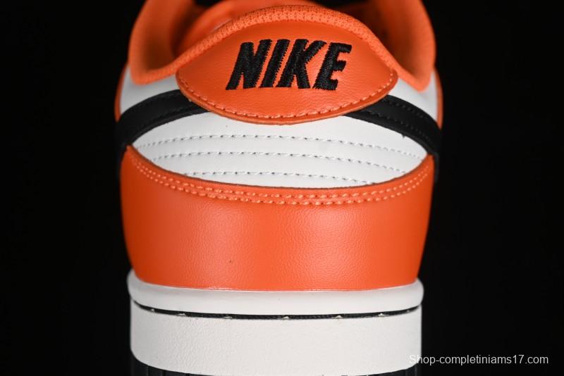 Nike SB Dunk Low Casual Skate Shoes in White, Orange, and Black - DH9765-003