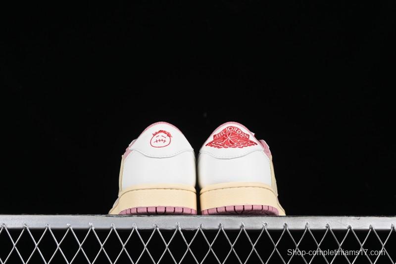 Nike Travis Scott x Air Jordan 1 Low OG AJ1 Reverse Swoosh Sneakers - DM7866-600