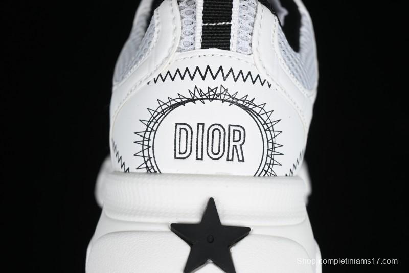 Dior Chrono Round Toe Lace-Up Lifestyle Casual Running Shoes - 59K GREY