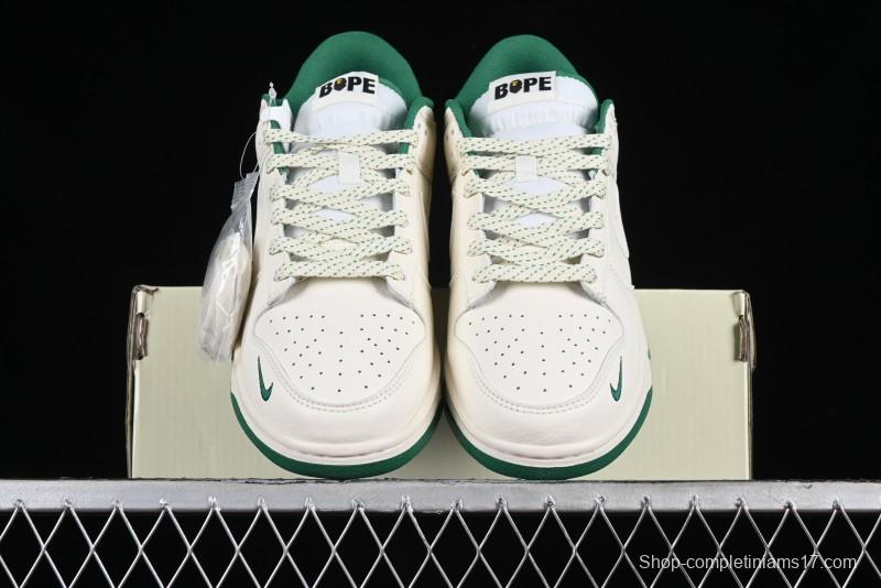 Nike SB Dunk Low BAPE Collaboration Anniversary Edition Customized Sneakers - XD6188-026