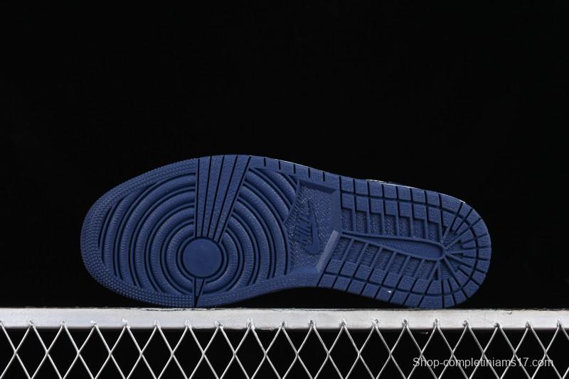 Nike Travis Scott x Fragment Design x Air Jordan 1 Low OG SP AJ1 LV Collaboration Light Blue Violent Bear Low-top Casual Sneakers - SJ2068-100