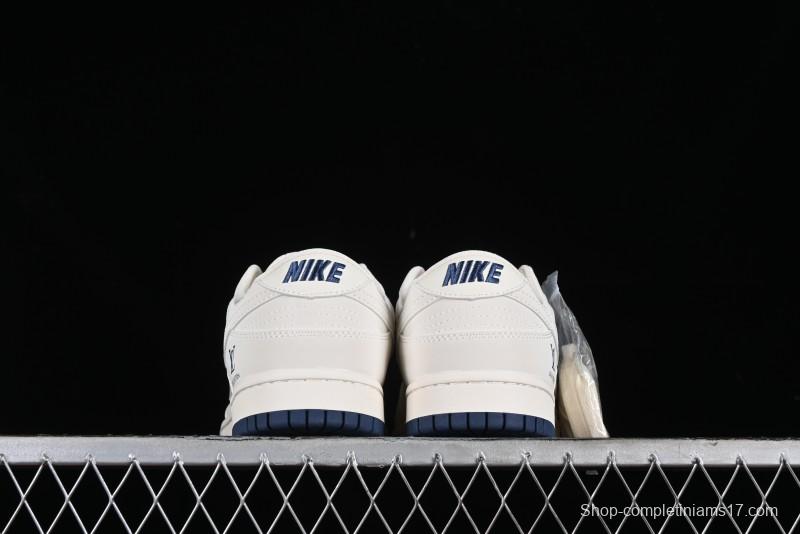 Nike SB Dunk Low LV Collaboration - Double Swoosh Blue Sole Anniversary High-End Custom Low-Top Casual Skate Shoes - XX2025-320