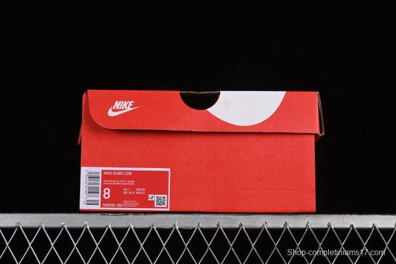 Nike SB Dunk Low Casual Skate Shoes in White, Orange, and Black - DH9765-003