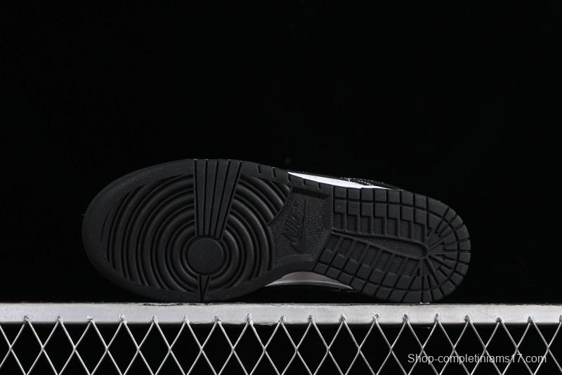 Nike SB Dunk Low Gucci Collaboration - Double G Embroidery Black Swoosh Anniversary Custom Low-Top Casual Skate Shoes - SF1588-136