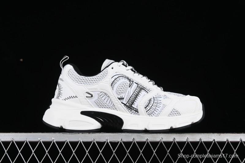 Dior Chrono Round Toe Lace-Up Lifestyle Casual Running Shoes - 59K GREY