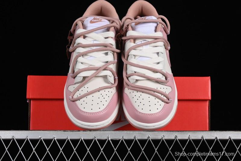 Nike Dunk Low ESS Custom Edition Rose Pink Retro Sweetheart Low-Top Casual Sneakers - DD1503-118