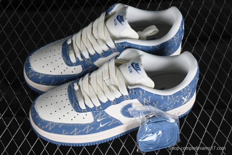 Nike Air Force 1 '07 Low LV Collaboration - Denim Double Swoosh Low-Top Casual Sneakers - HD1968-028