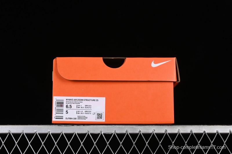 Nike Air Zoom Structure 25 Running Shoes 2024 New Release with Cushioning Anti-Slip Comfort - DJ7884-100